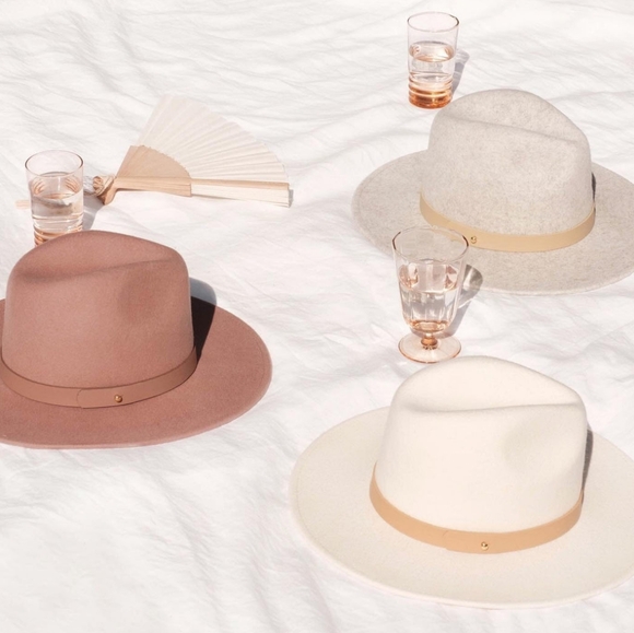 LACK OF COLOR THE MACK GREY FEDORA HAT SIZE 57CM (M) - Picture 16 of 17